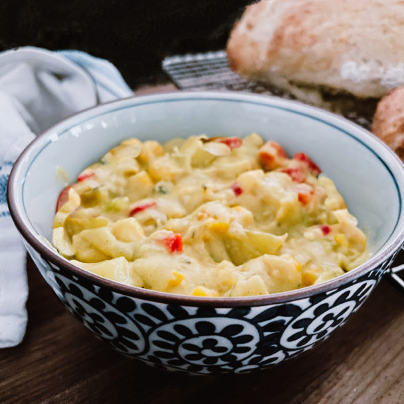 chunky corn soup vegan