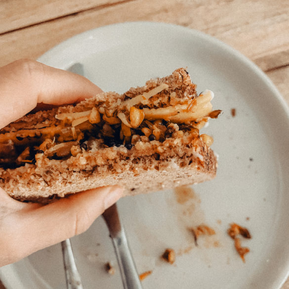 mung bean vegan sandwich