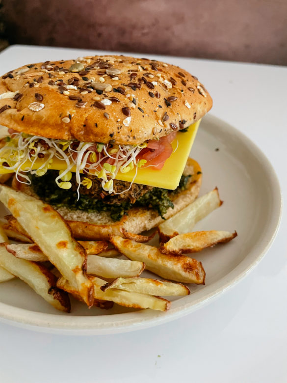 black lentil burger